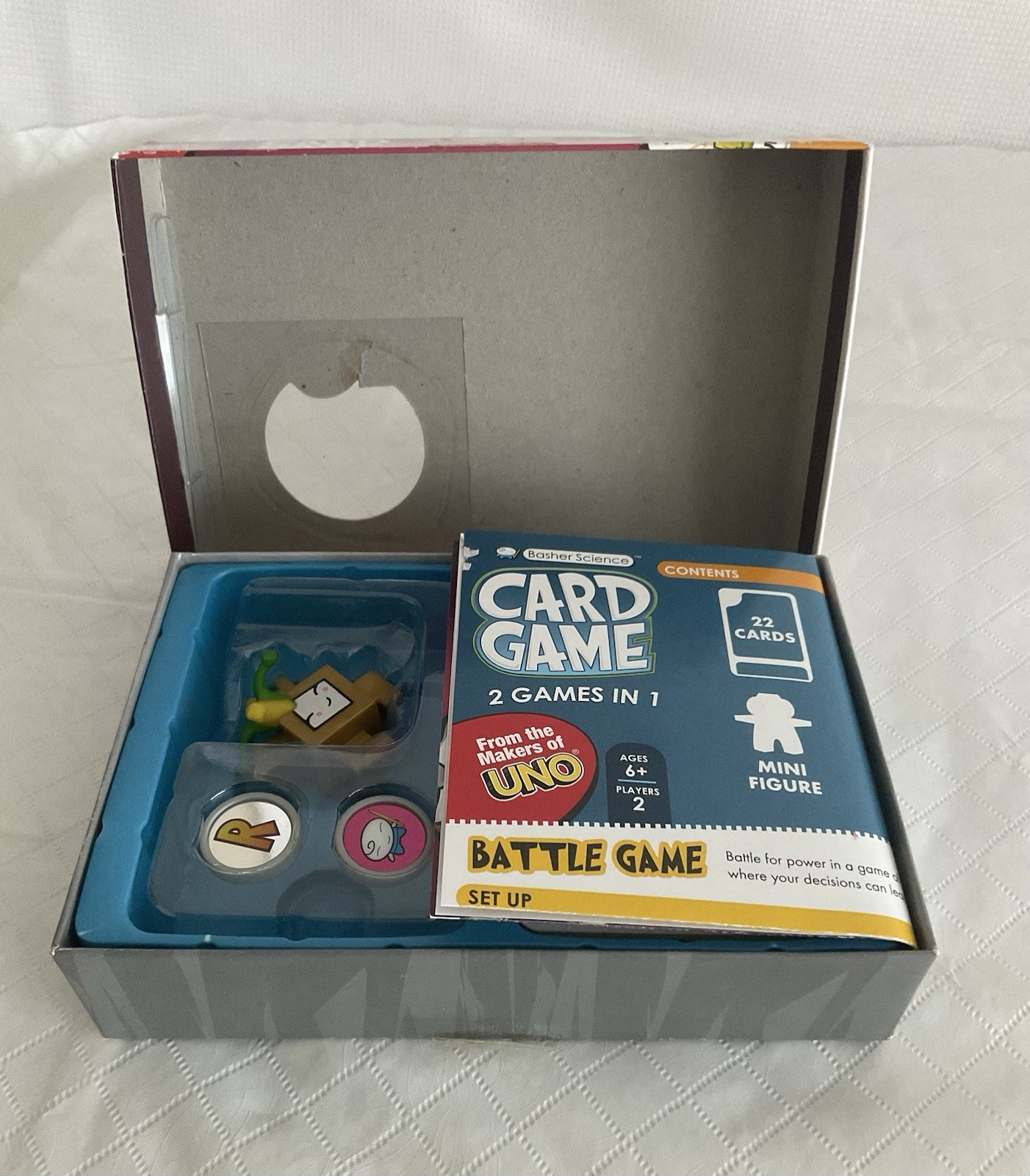 Basher Science Rocks & Minerals Card Game Pyrite Figure 2 In 1 Mattel Open READ