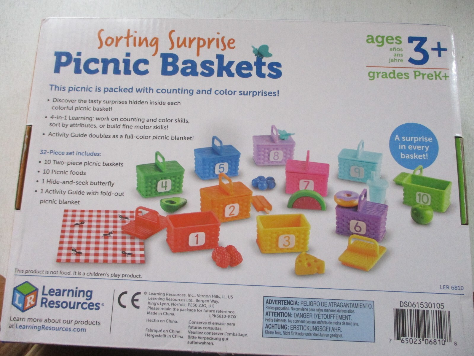 Learning Resourses Sorting Surprise Picnic Baskets Preschool Special Needs Game