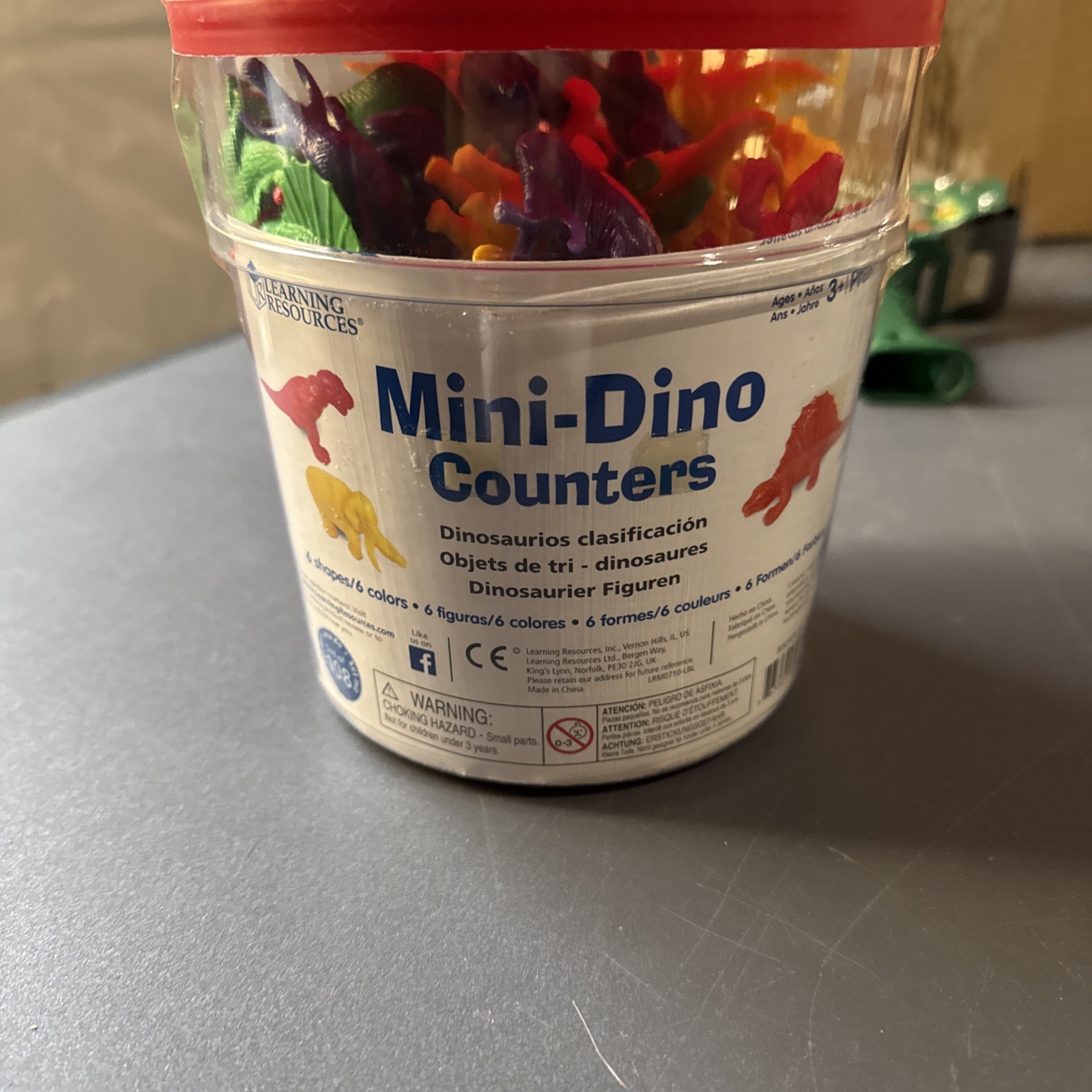 LEARNING RESOURCES MINI DINOS 108pk Counters Home School Classroom Shapes Colors
