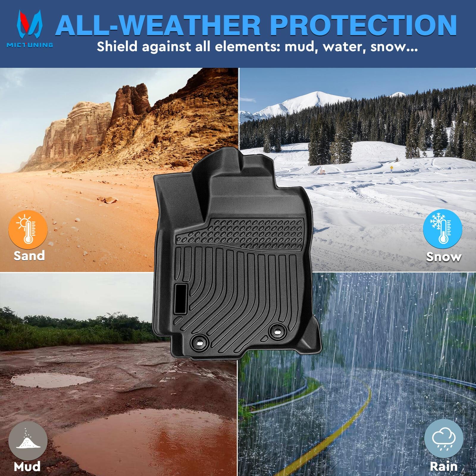 For 2013 – 2018 RAV4 Floor Liners OEM Toyota All Weather Mat Set All Weather