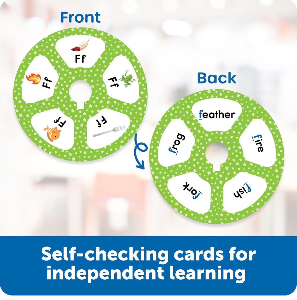 Learning Resources Skill Builders! Letter Quiz Wheel, Alphabet Flash Cards