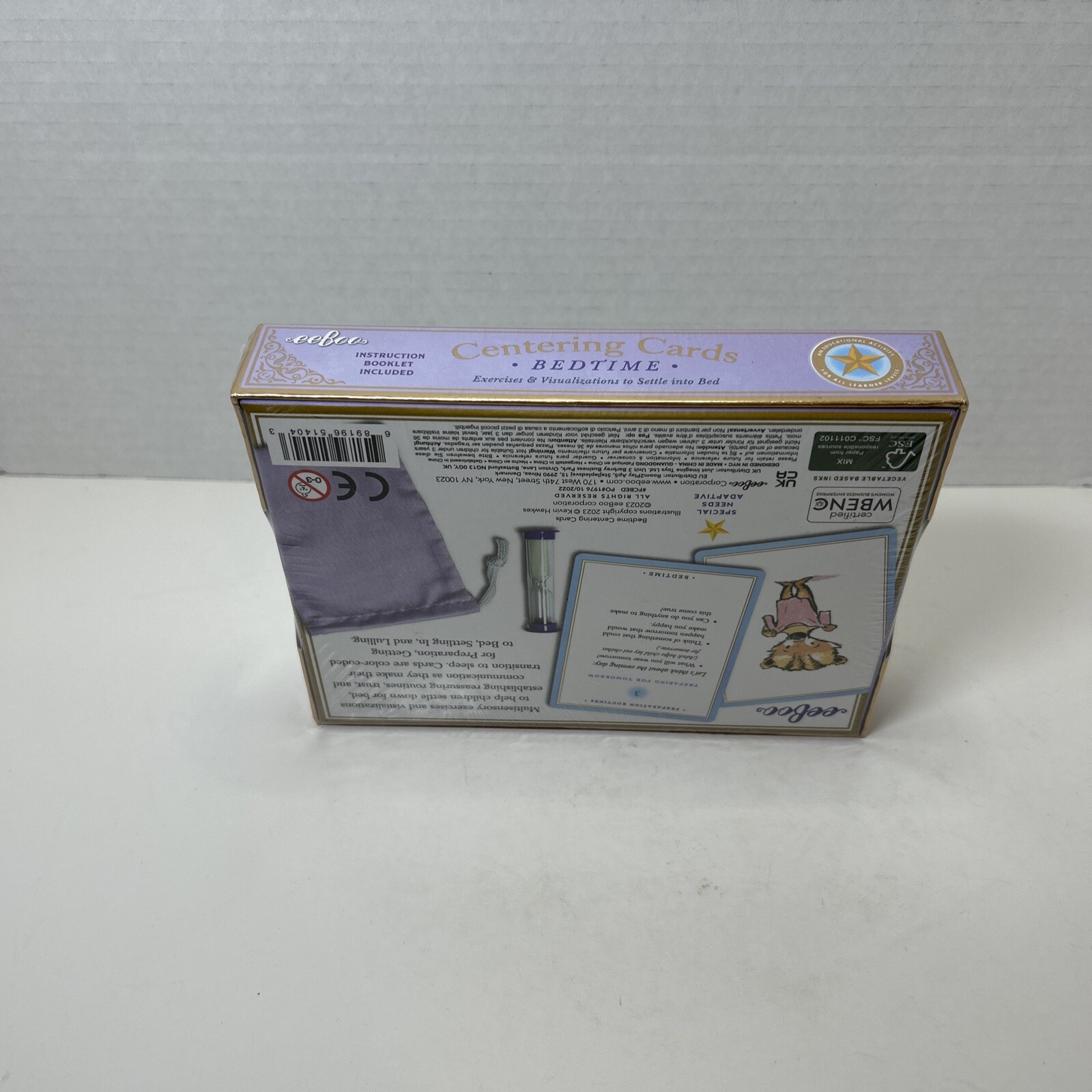 EeBoo Bedtime Centering Cards, Exercises & Visualizations 36 Cards, Bag, Timer