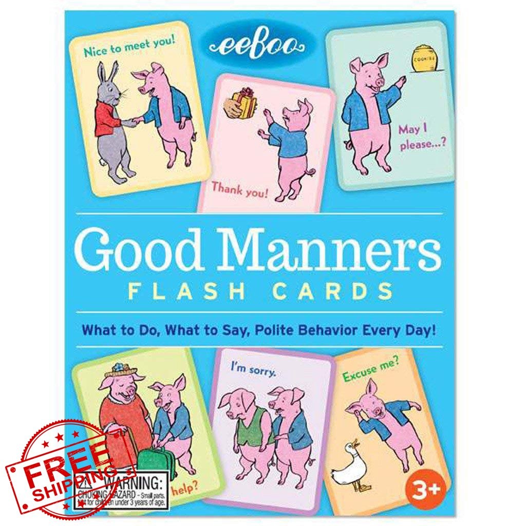 eeBoo Good Manners Flashcards Develops Social Emotional Skills