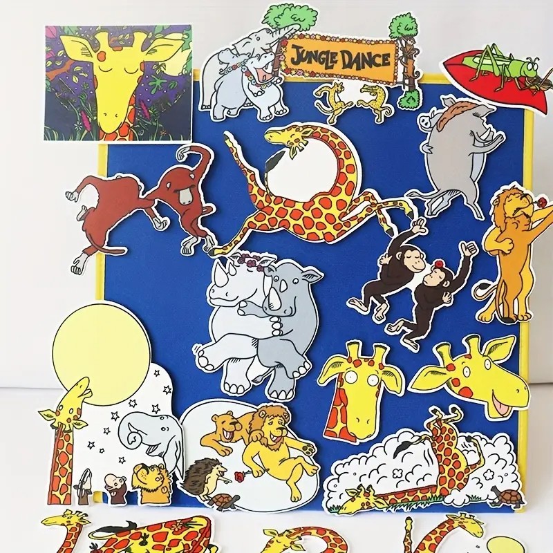 19 Pcs Giraffes Can’t Dance Felt Story Set Flannel Board Storytelling Classroom