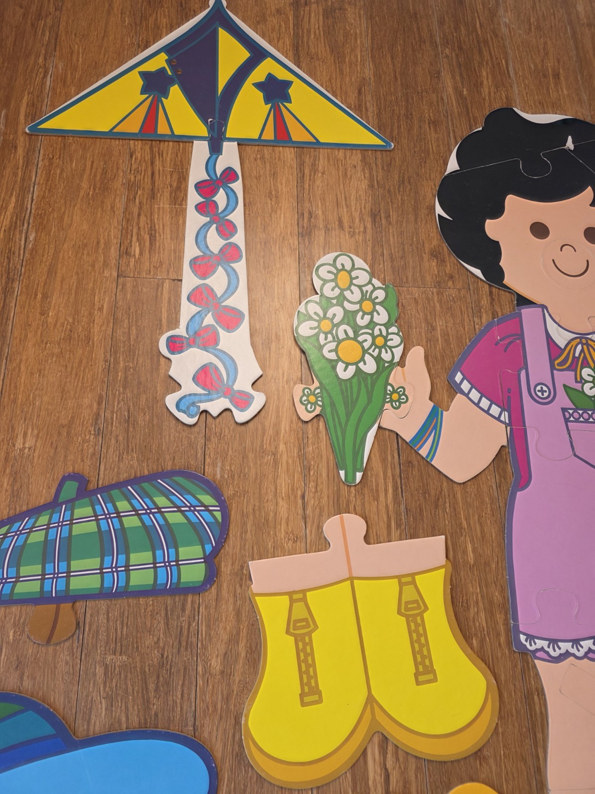 1986 Vintage Amway “GROW WISE” My Puzzle Friend Floor Puzzle Toys Learning g64