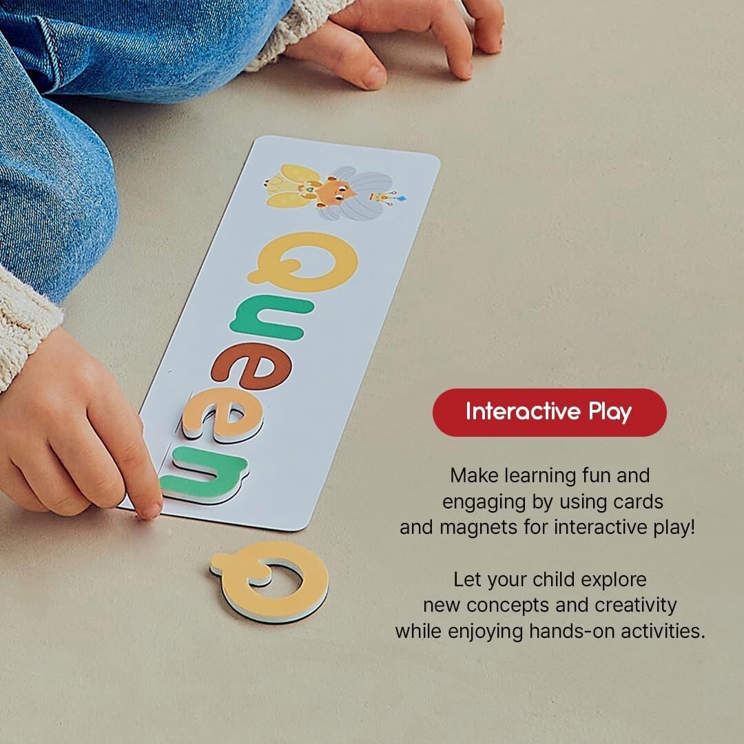 Magnetic Alphabet & Learning Cards for Toddlers,Soft Foam, Fun & Educational