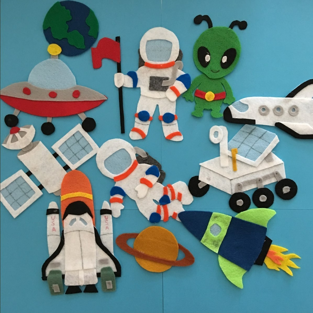 Outer Space Felt Set for Flannel or Felt Board Play