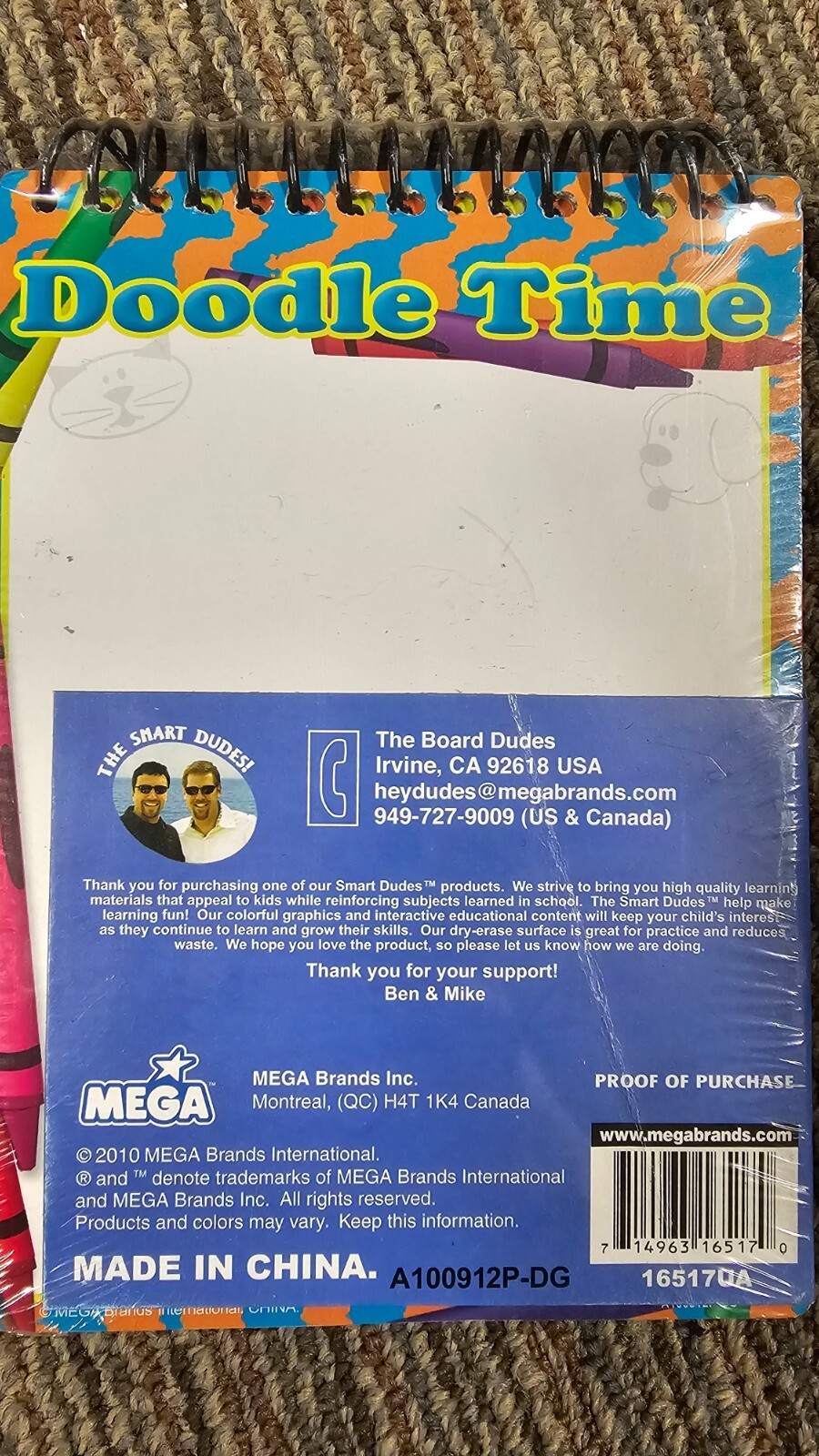 Dry Erase Printing & Numbers Learning Book- Works With Crayons Too!, NIP