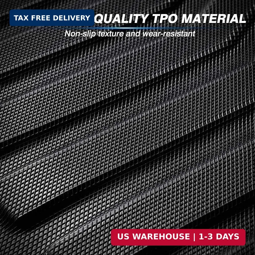 All Weather Rubber Car Floor Mats Compatible with 2014-2019 Toyota Corolla(NO FI