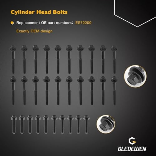 HS26423PT 5.7L Full Cylinder Gasket Set with Head Bolts, Compatible with