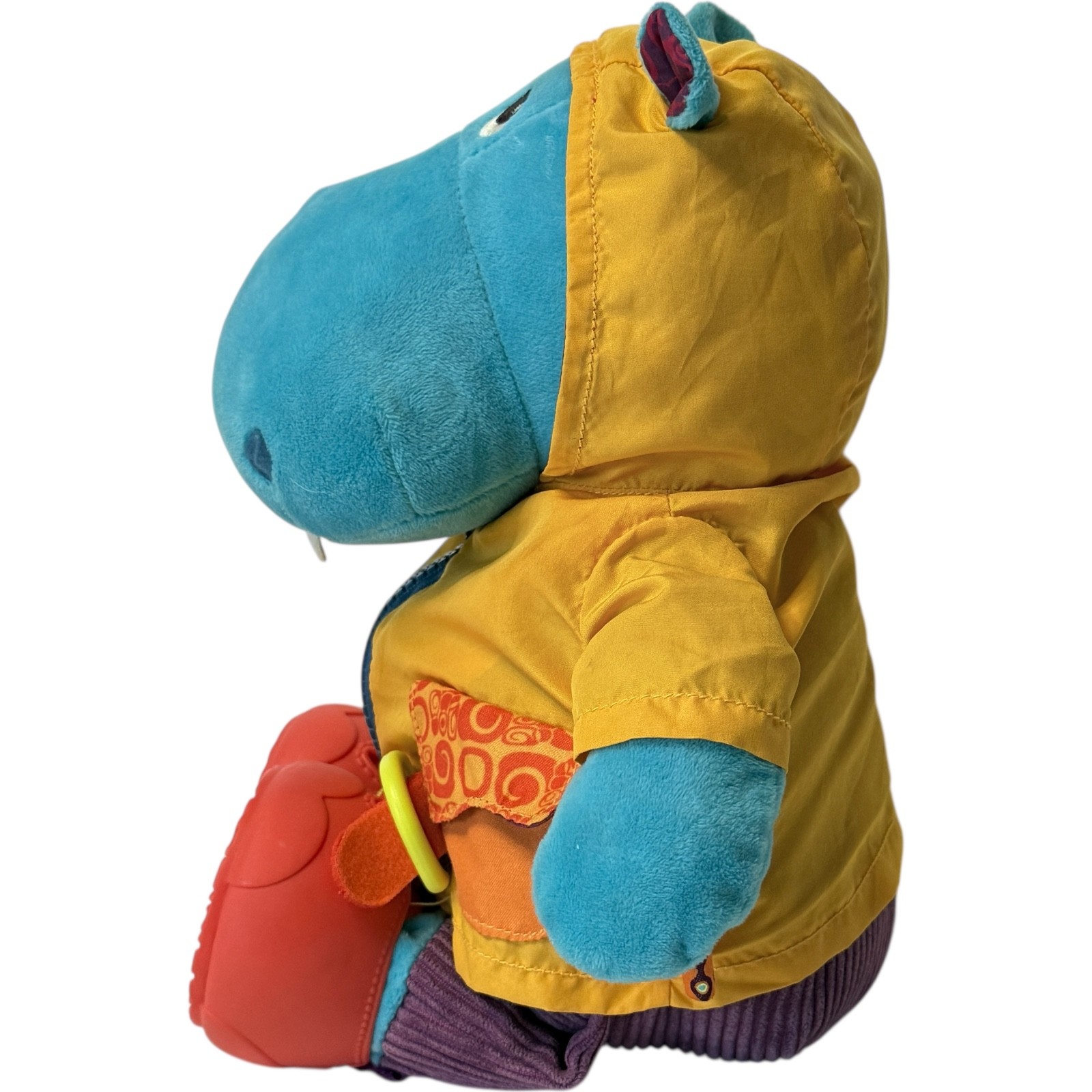 Battat- B. toys Interactive Plush Hippo Giggly Zippies Hank giggles SEE VIDEO