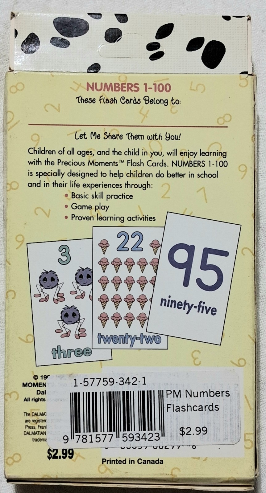 Precious Moments Educational Flash Cards Set Colors And Shapes, Numbers 1-100