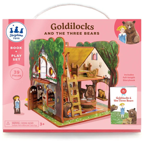 NEW/SEALED Storytime Toys Goldilocks & The Three Bears Book & Play Building Set