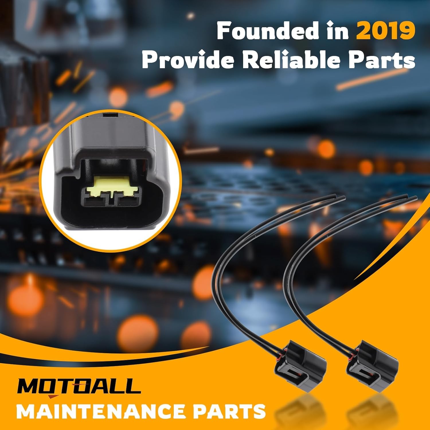 MOTOALL Ignition Coil Connector Plug Wire Harness Pigtail Wiring Loom 2-Way for