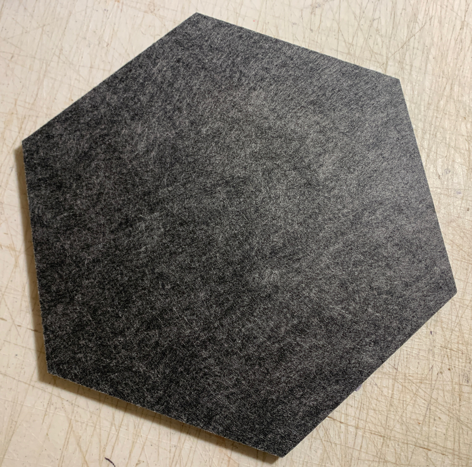 Hexagon Felt Board Dark Grey 19 Pieces 11.5in Only No Adhesive Tape Included