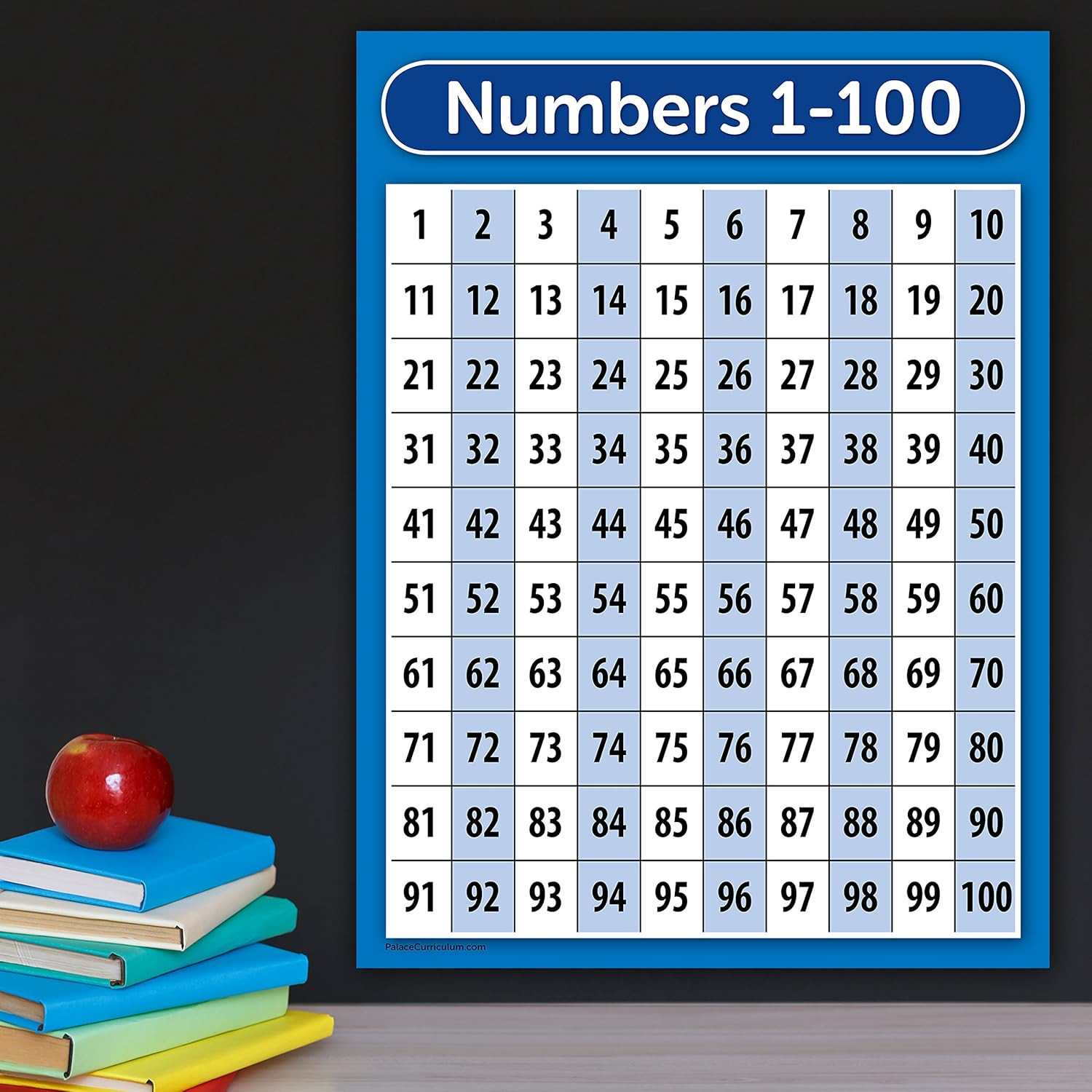 LAMINATED ABC Alphabet & Numbers 1-100 18 x 24