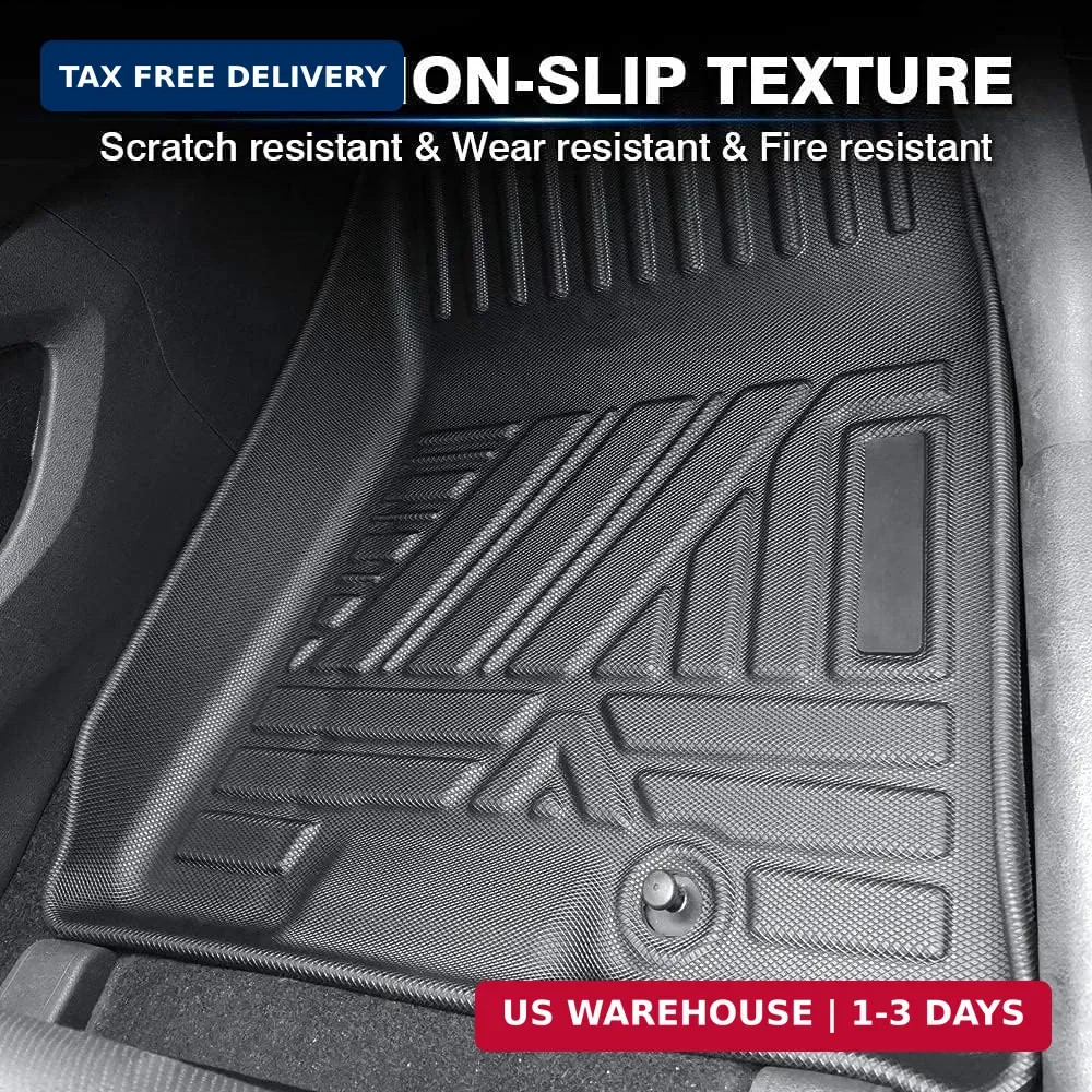 All Weather Rubber Car Floor Mats Compatible with 2014-2019 Toyota Corolla(NO FI