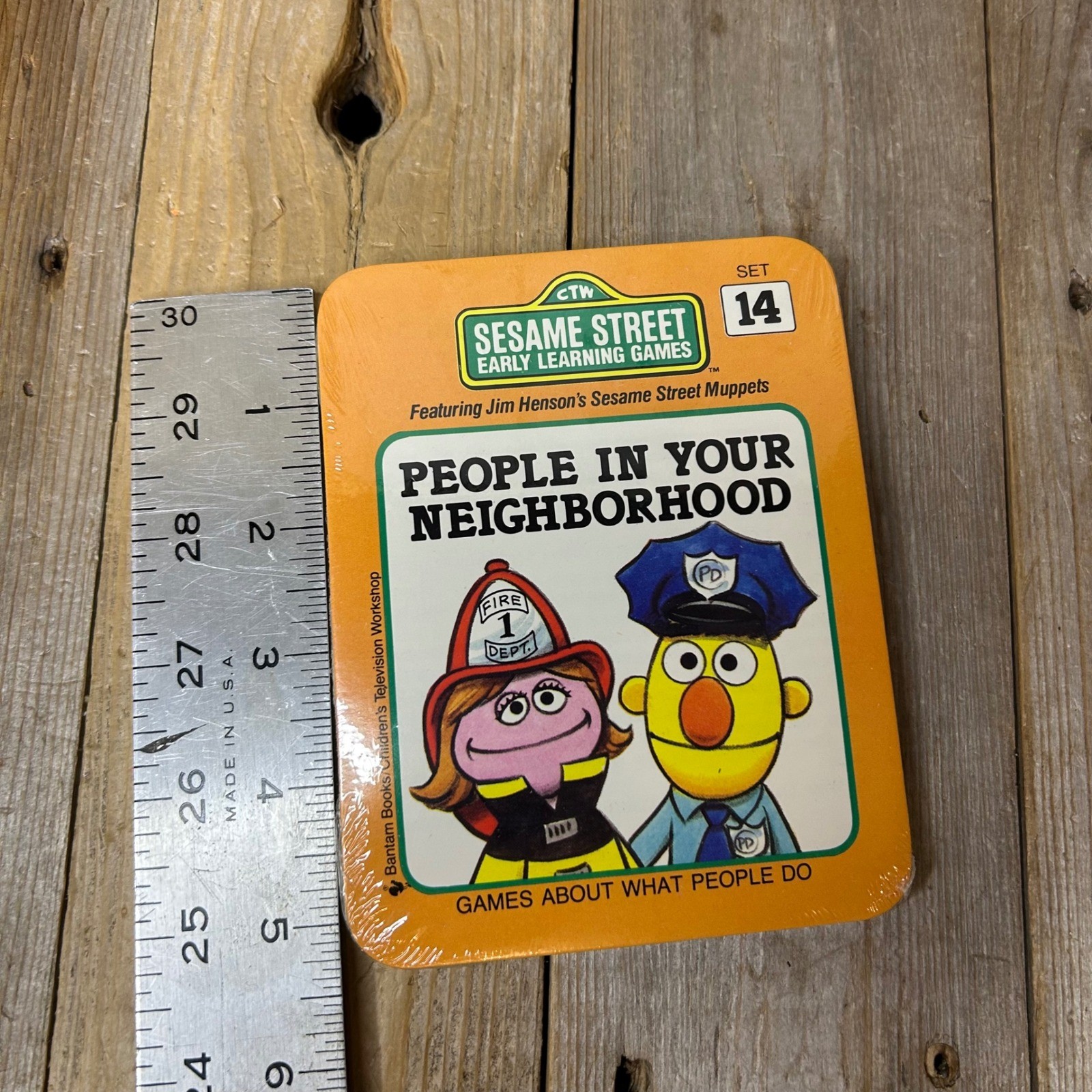 Vintage 1989 Sesame Street Early Learning Games Card Set Muppets Yellow Case CTW