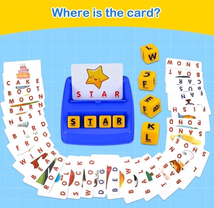 Matching Letter Game, Alphabet Spelling & Reading Words, Objects & Color Reco…