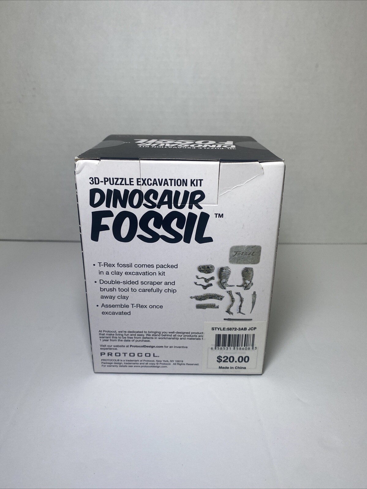 Protocol Dinosaur Fossil T-Rex 3D-Puzzle Excavation Kit w/Bonus Fossil