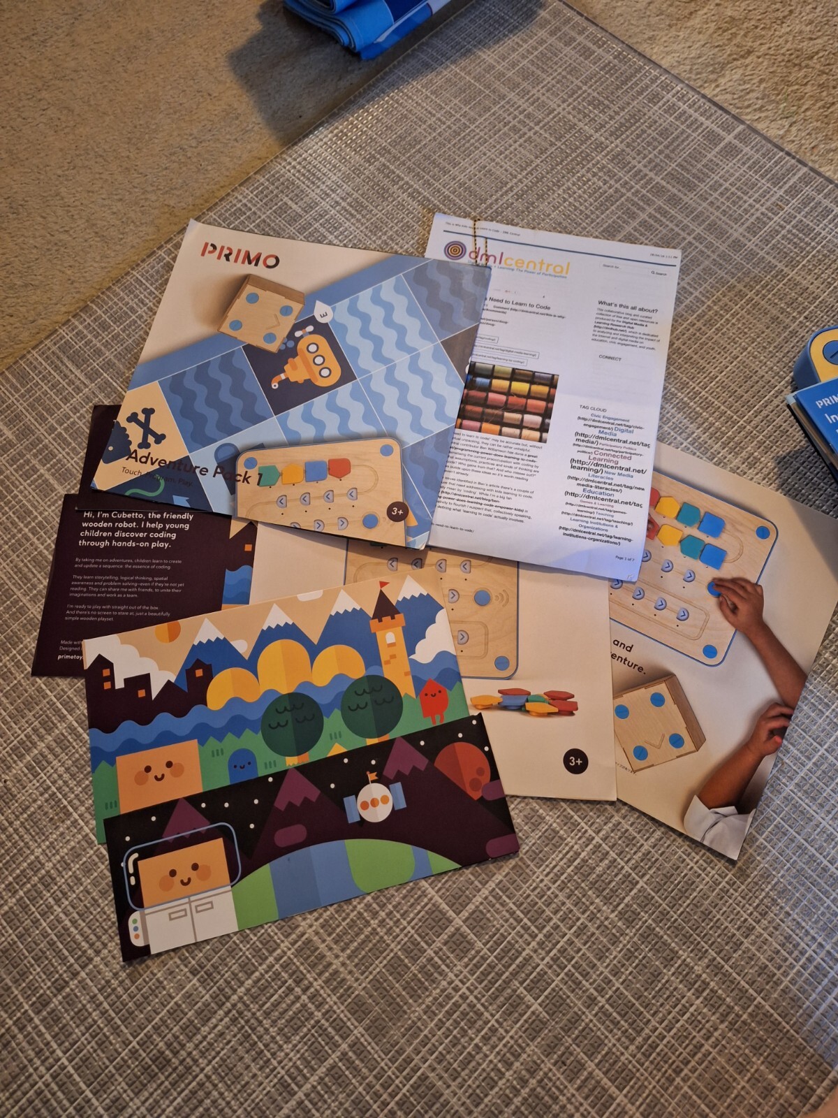 Cubetto Educational Coding Wooden Robot Montessori Toy & 5 Adventure packs extra