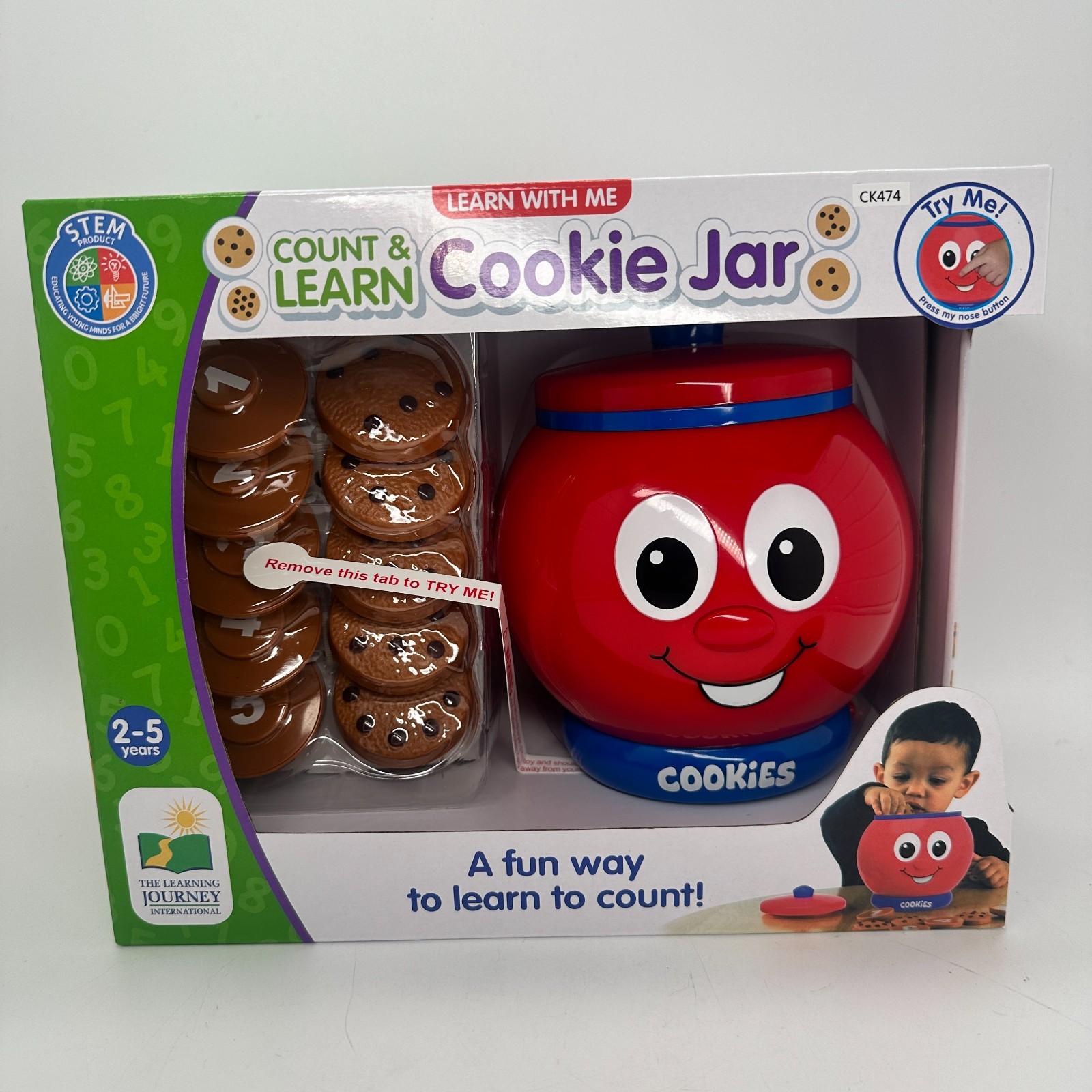 The Learning Journey Learn with Me Count and Learn 10 Cookies Jar Plastic NEW