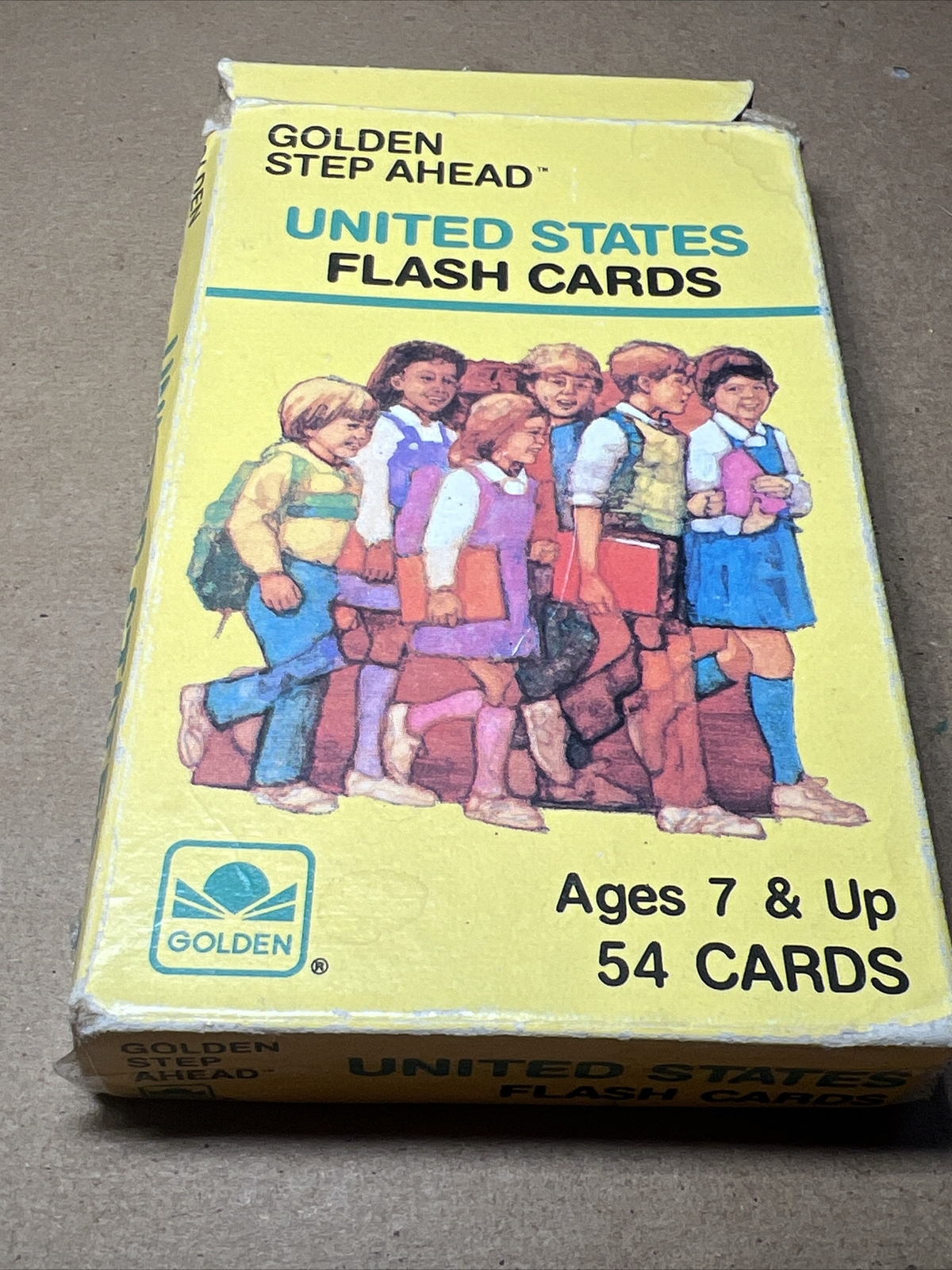 Golden Step Ahead United States Flash Cards 1985 Made In USA Vintage