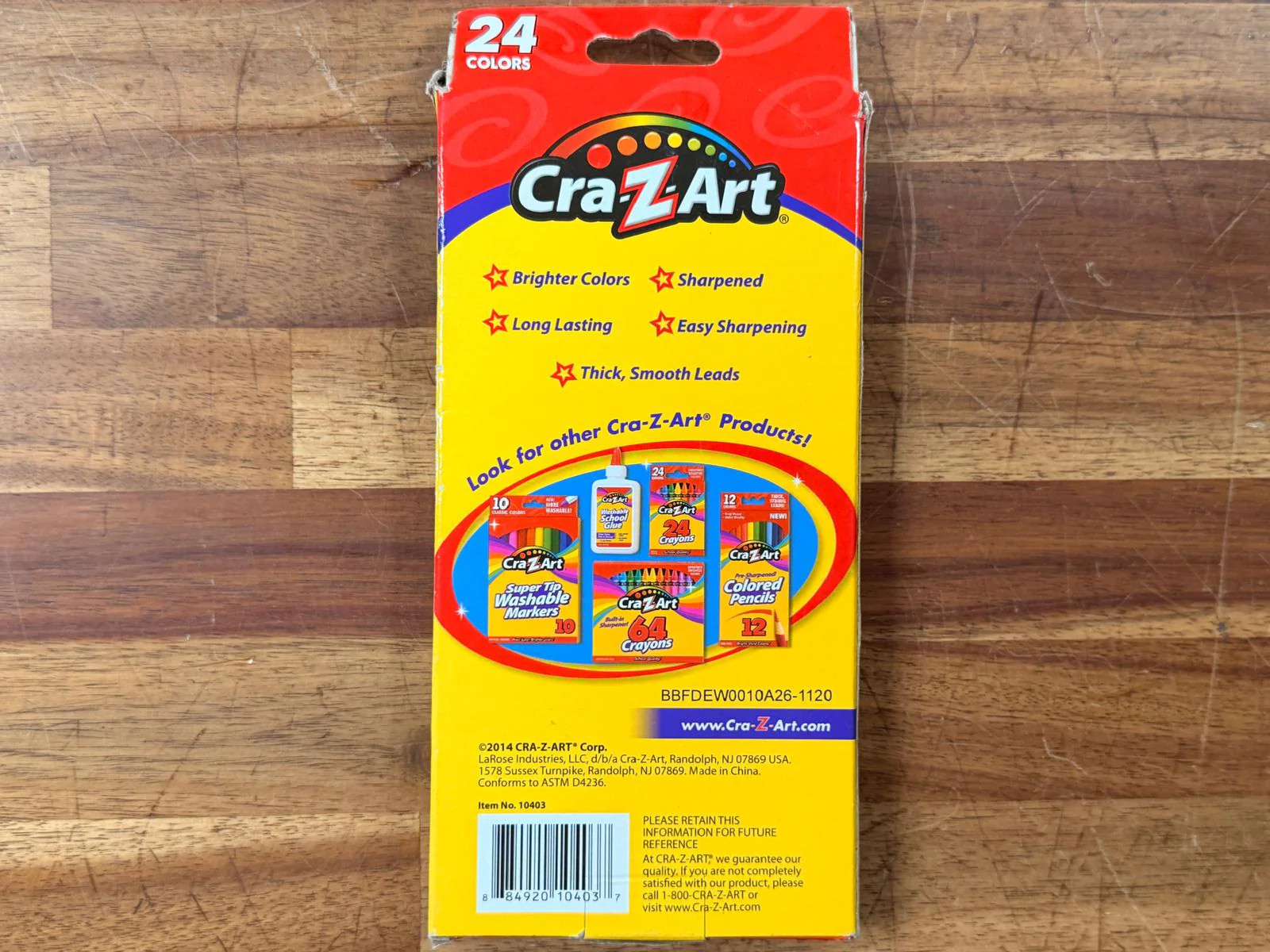 CraZArt Colord Pencils – 24ct