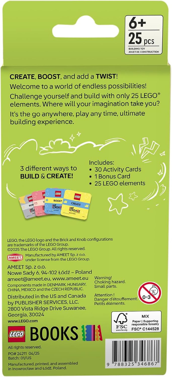 LEGO Recreate Activity Cards – Animals | Creative Building Game with 30+ Activit
