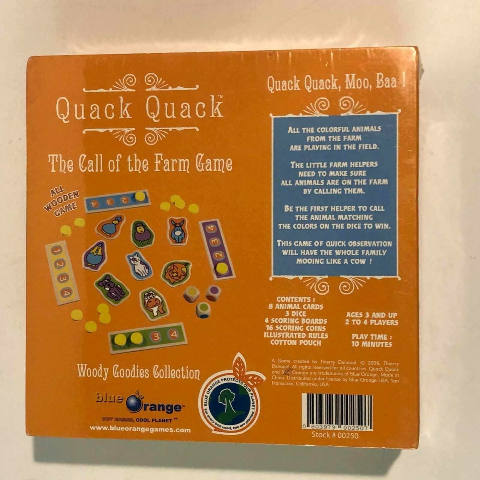 New Quack Quack The Call Of The Farm Wooden Game By Blue Orange 2 to 4 Players