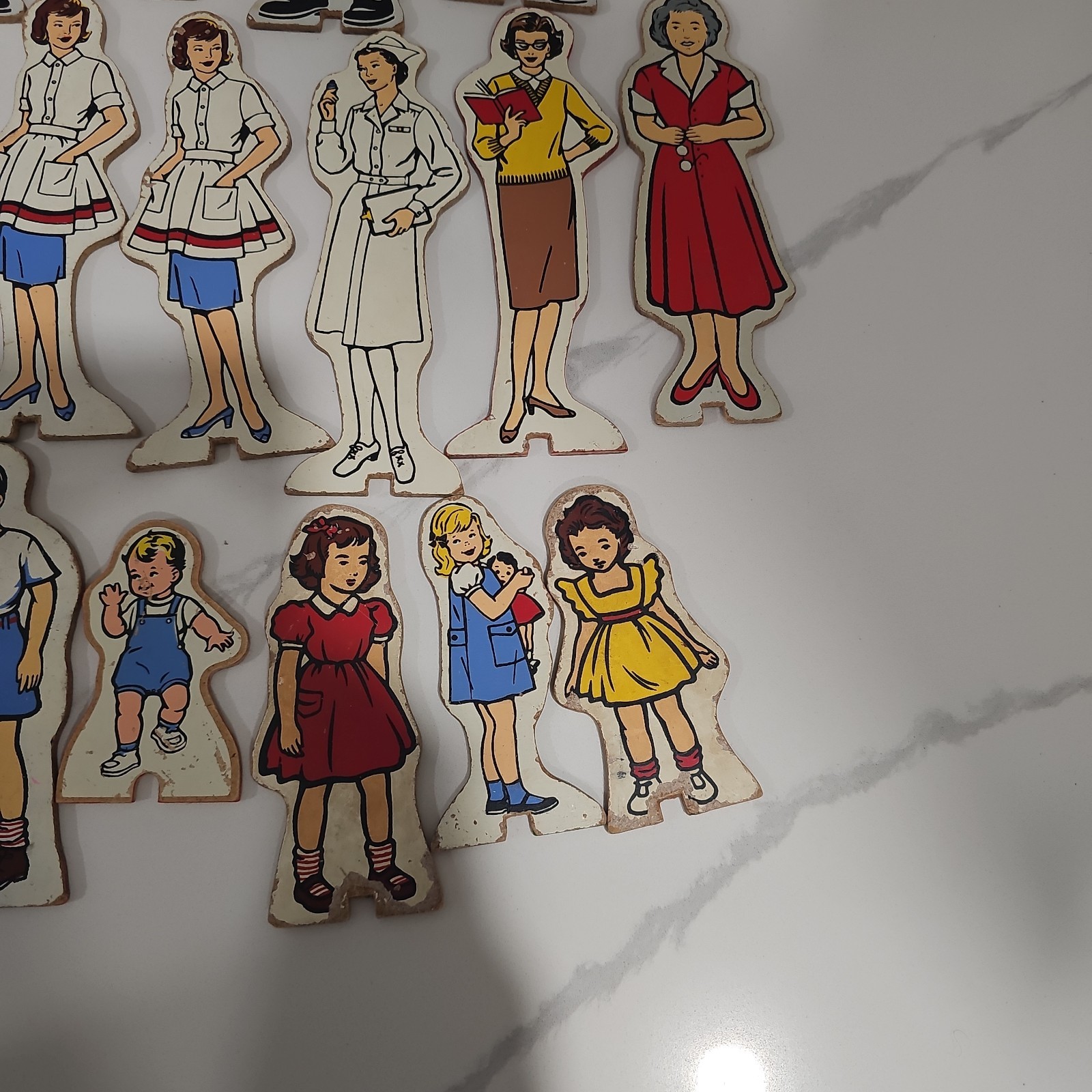 VTG Judy Story W/Box Set Of 25 Community Workers No Stands Educational 60s