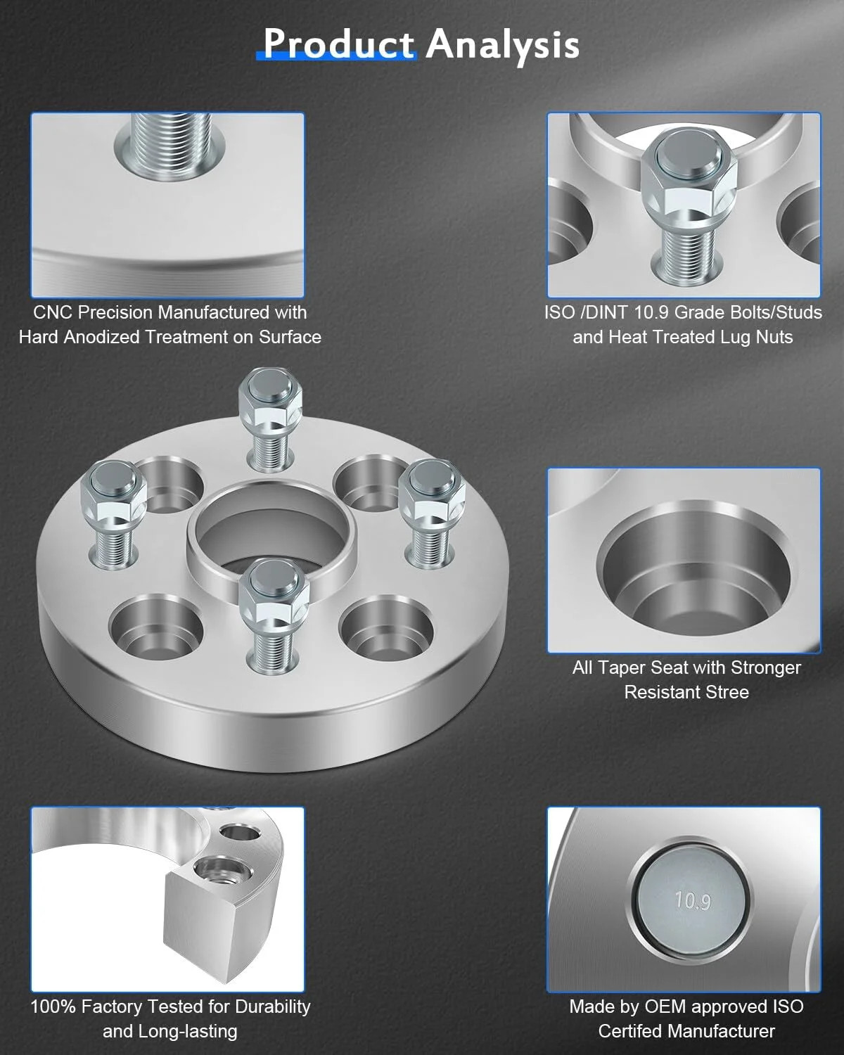4PCS 4×100 Hub Centric Wheel Spacers 1 Inch 4 Lug for Toyota Models