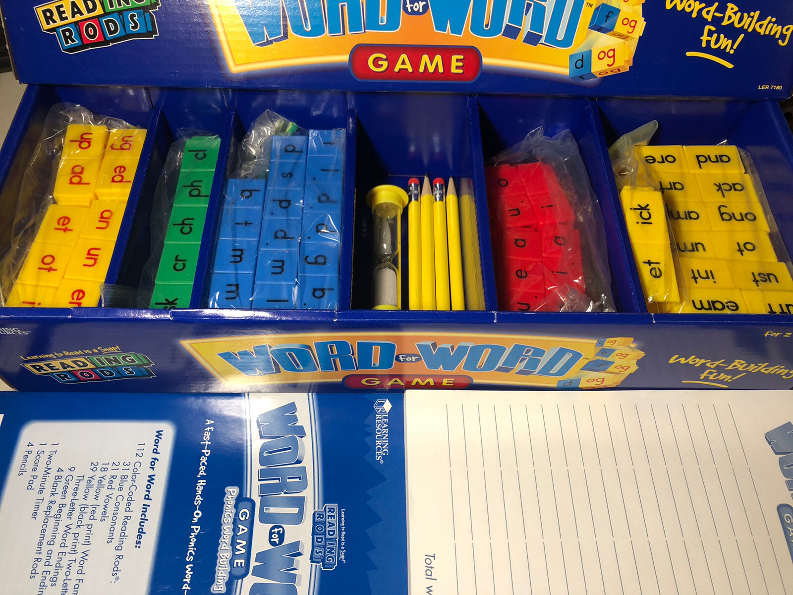 Learning Resources Reading Rods Word for Word Phonics Game Homeschool