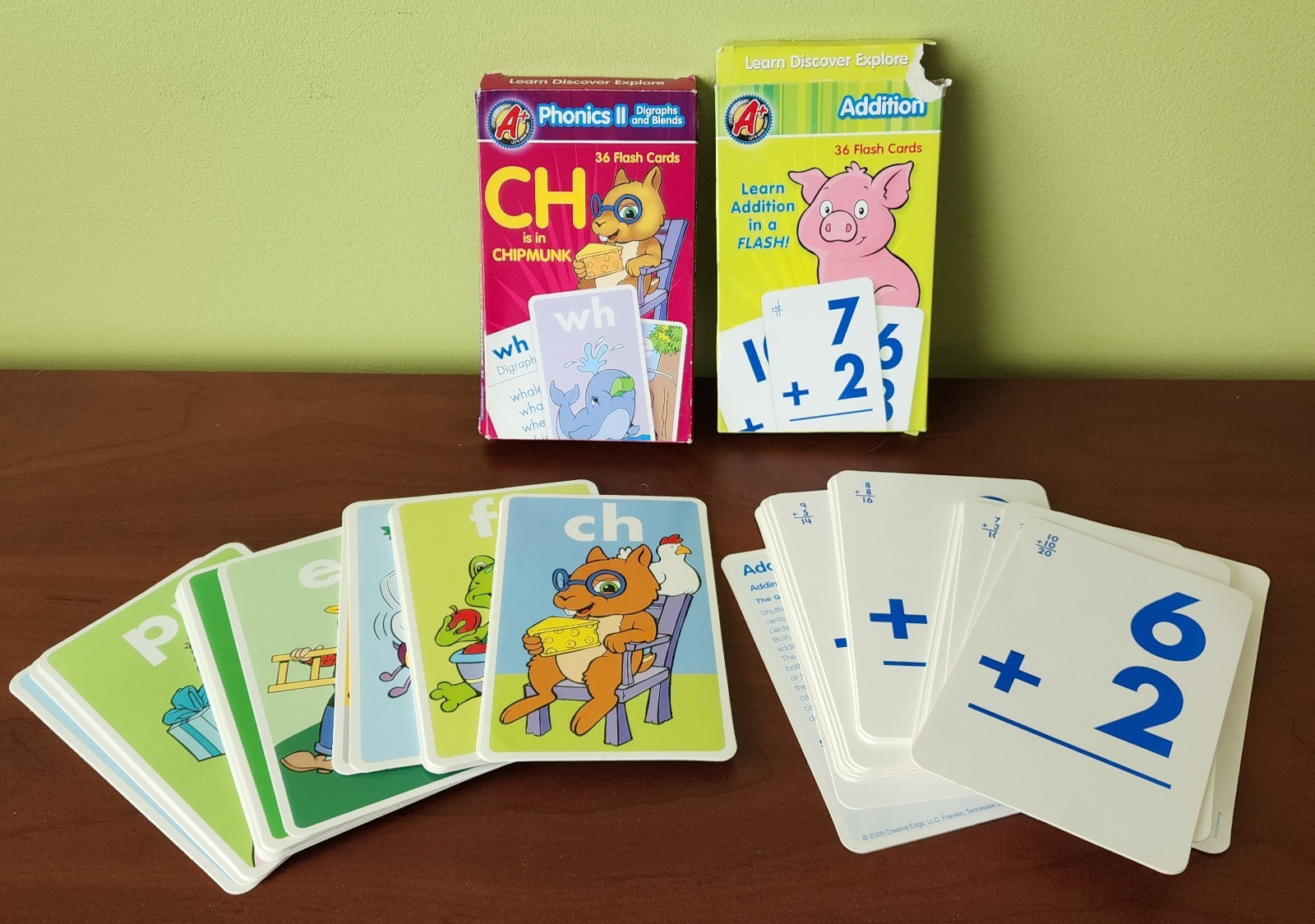 Creative Edge Addition & Phonics ll Flash Cards