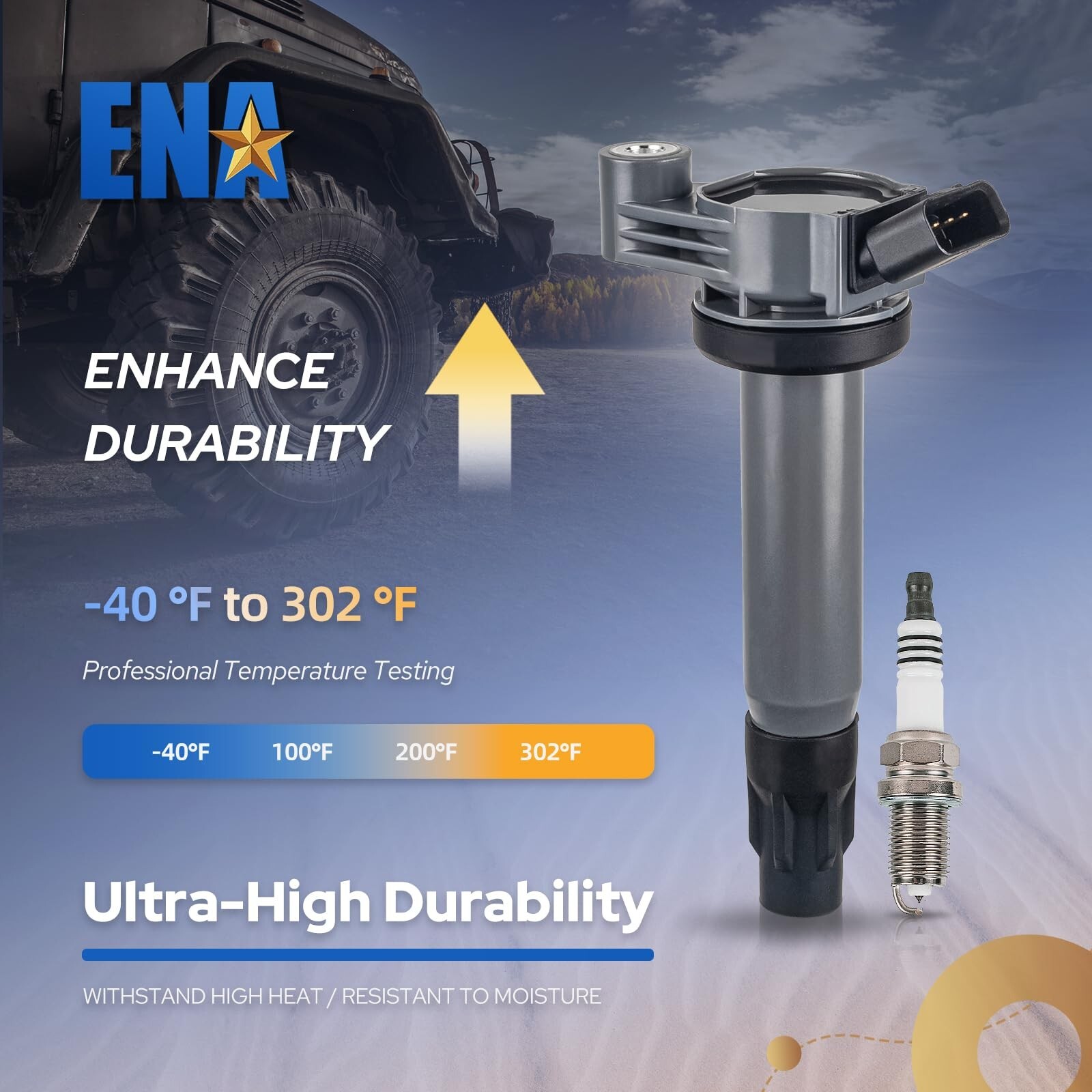 ENA Set of 6 Ignition Coil Pack with Spark Plug 3.3L 3.3 V6 2004 2005 2006 20…