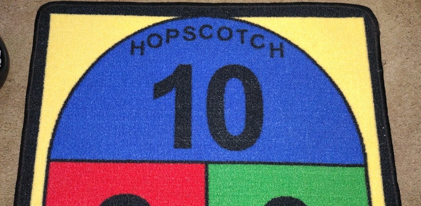 Hopscotch Rug Game Multi Color Learning Carpet Educational Kids Floor Mat