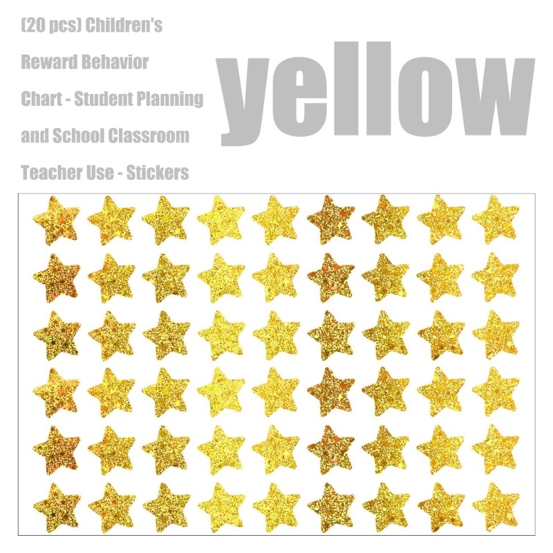 Glittering Star Sticker for Scrapbooking Journal Album Classroom Behavior Chart