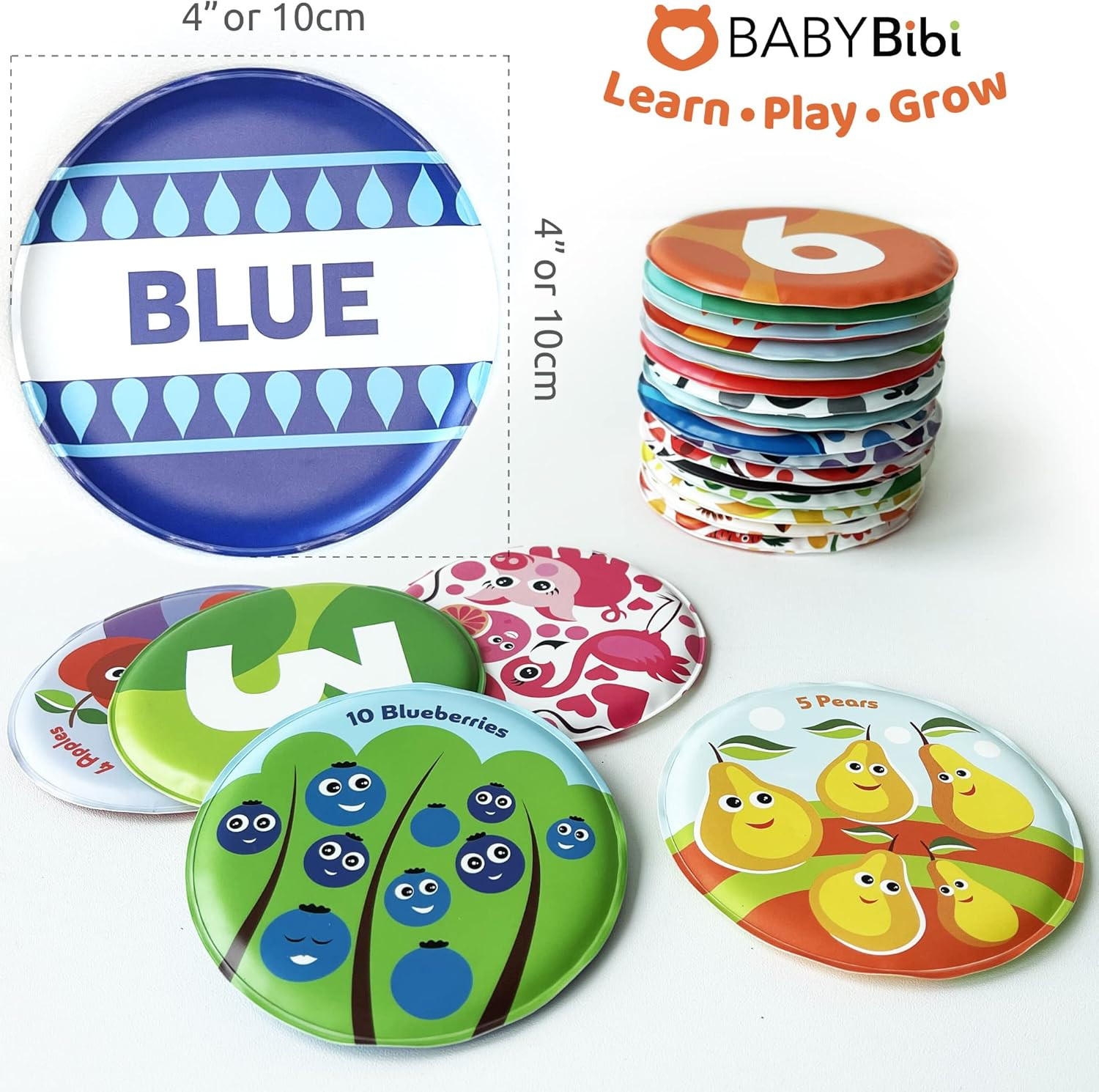 Floating Baby Flash Cards for Bathtub – Learn Numbers, Counting and Colors – Edu