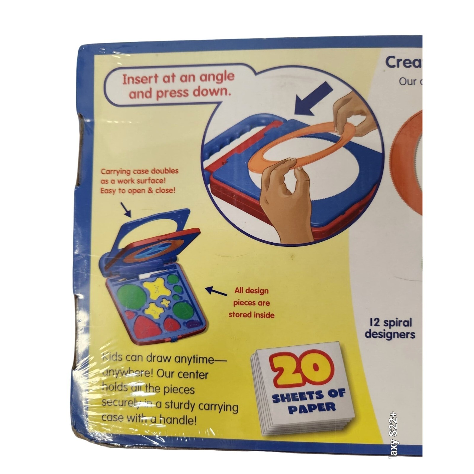 Lakeshore Spiral Art Design Center Ages 4 and Up Includes Case 12 Spiral Designe