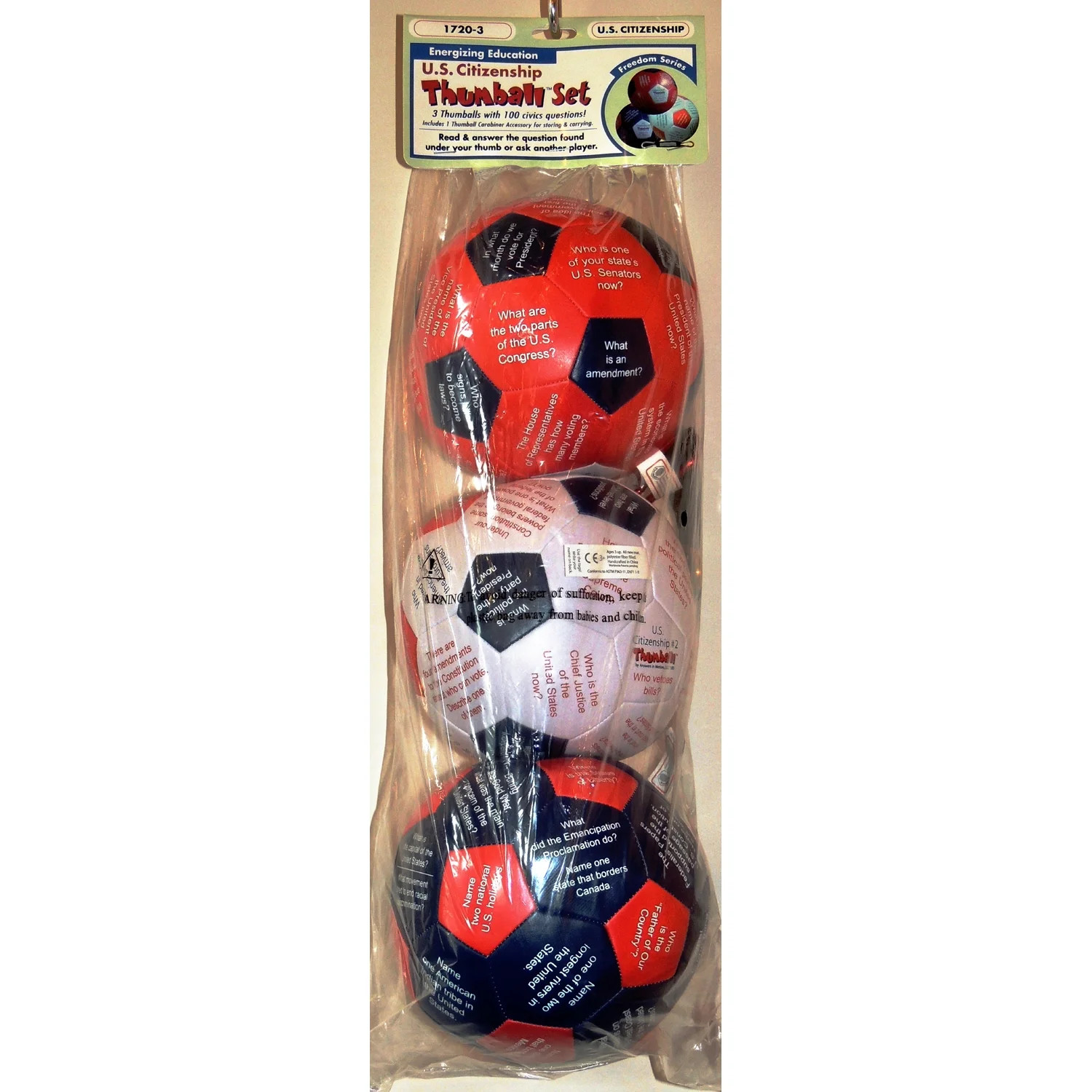 Thumball U.S. Citizenship Thumball 3 pc