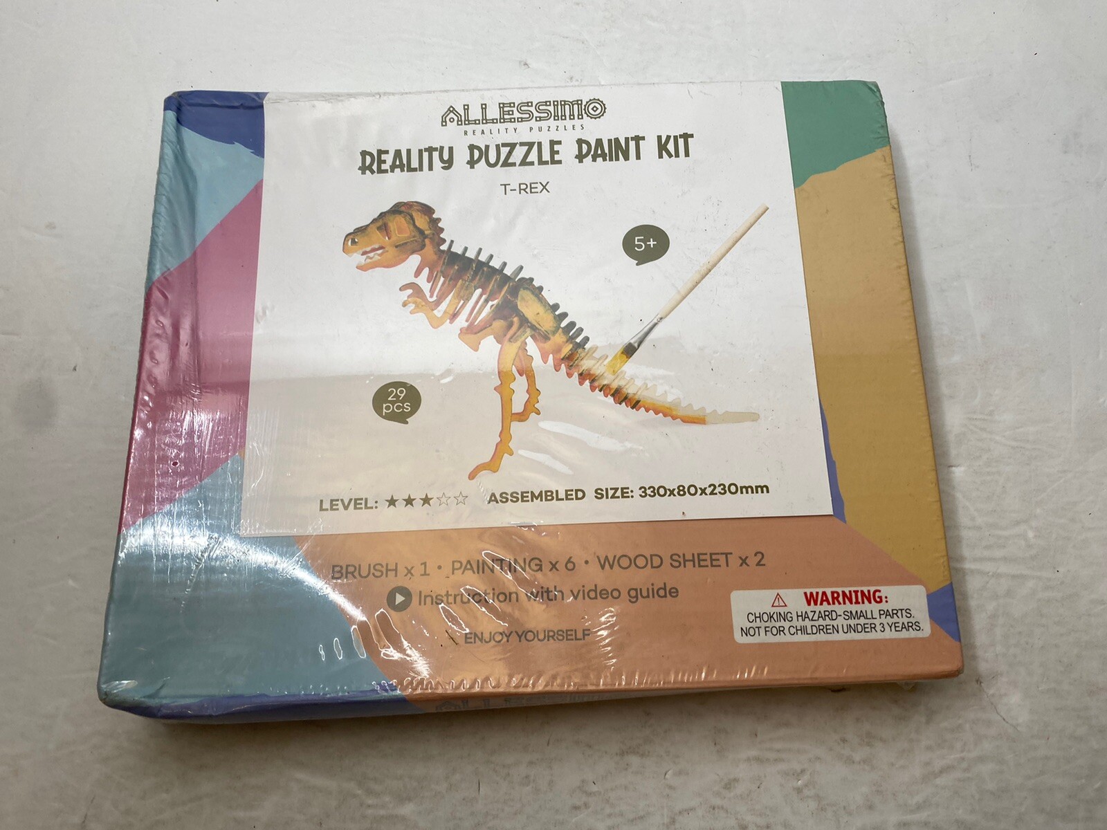 Allessimo T-Rex Reality Puzzle Paint Kit