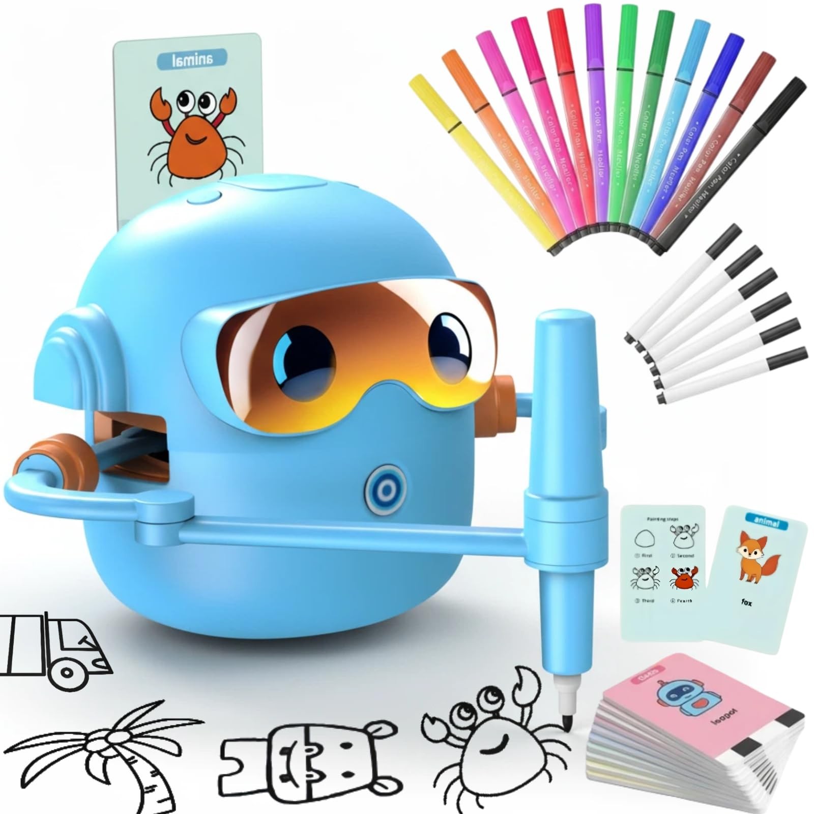 Silanit Automated Drawing Robot with Cards & Templates, Drawing Robot for Kids