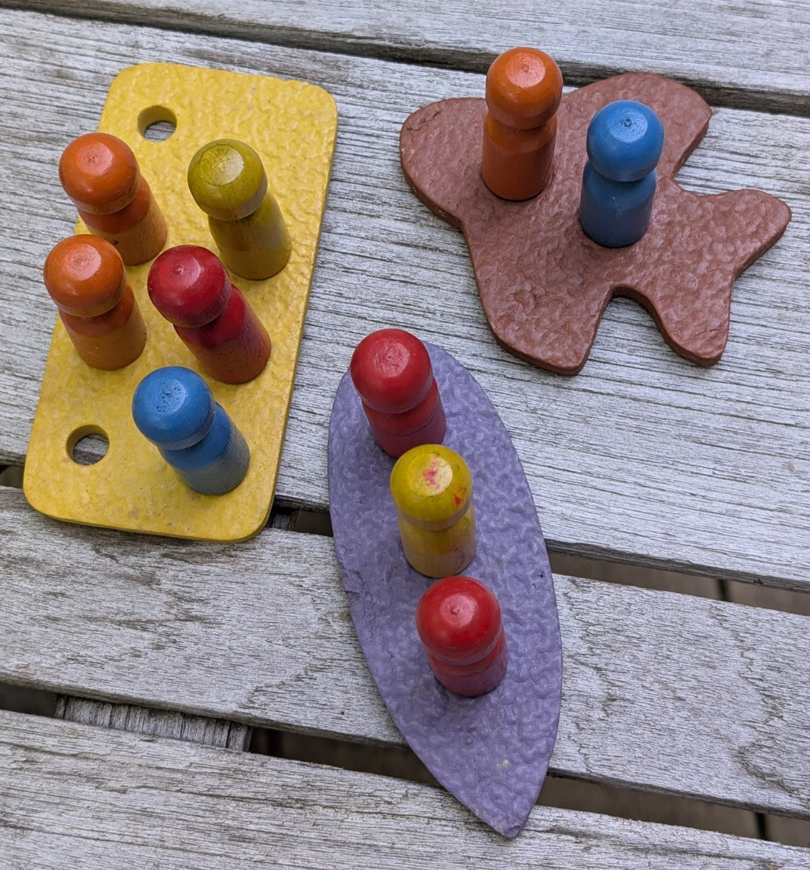 VINTAGE 1982 LAURI TEACHING TOYS PEG PLAY MONTESSORI