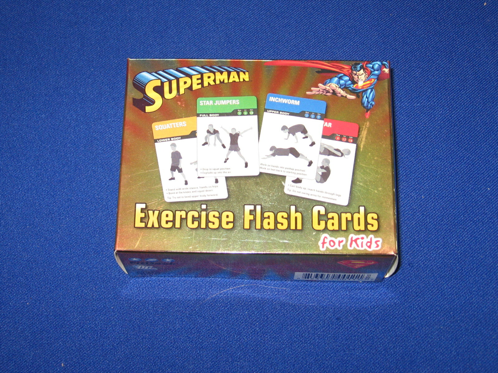 Superman Exercise Flash Cards for Kids (adults too) DC Comics
