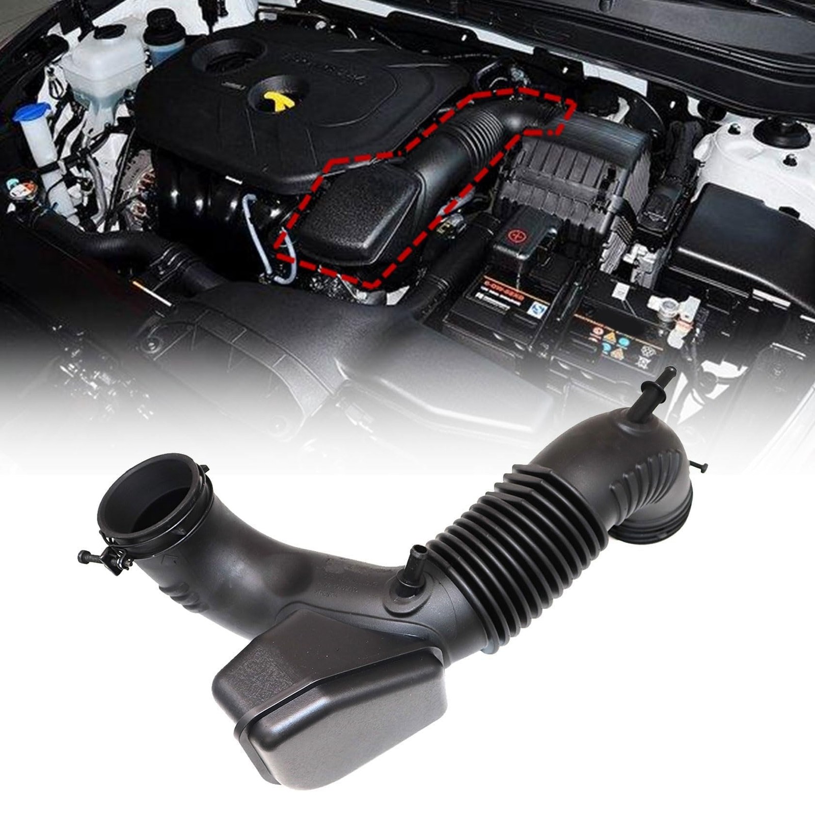 FZJDSD Air Cleaner Intake Tube Hose Compatible with Hyundai Sonata 2.4L 2011 …