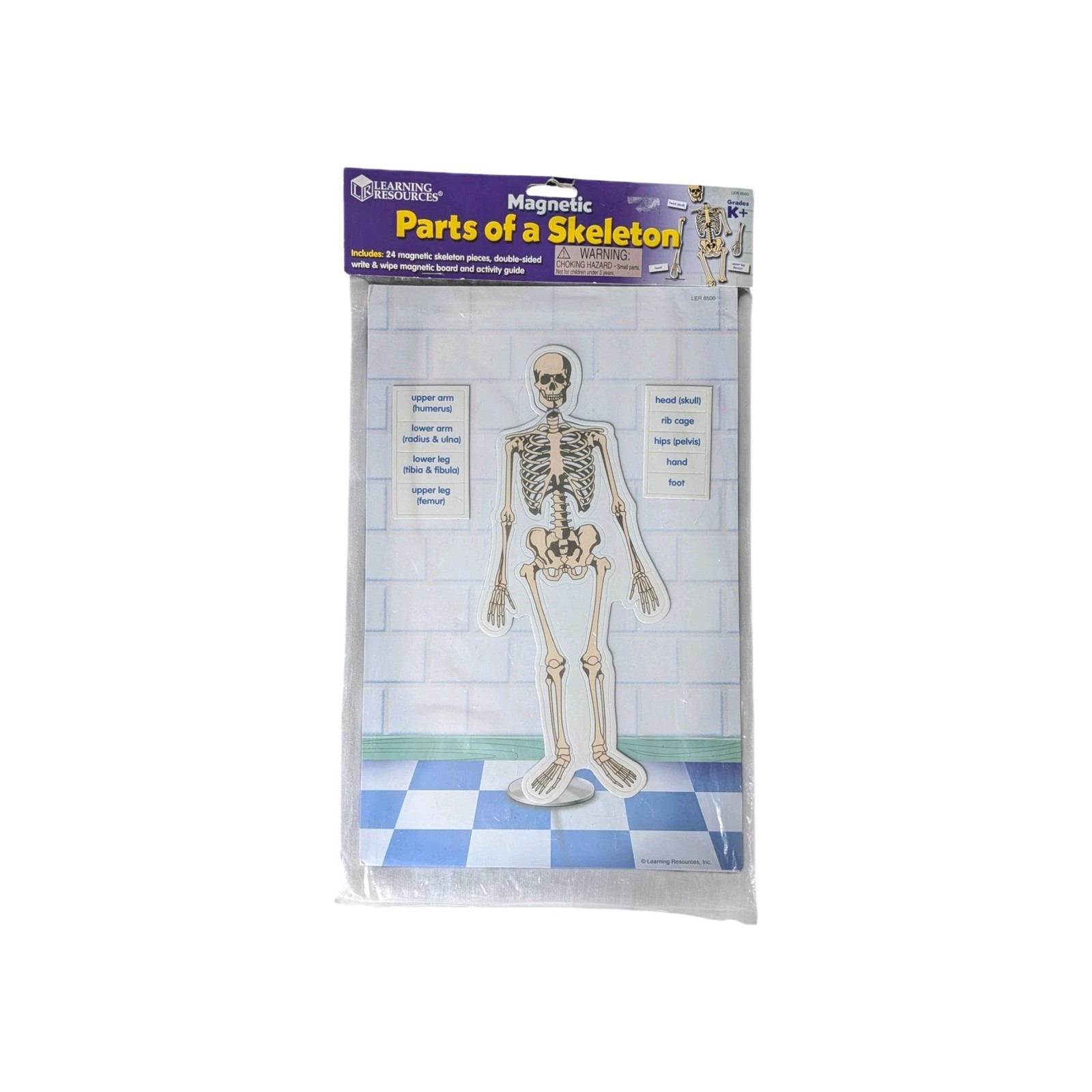 Learning Resources Magnetic Parts of a Skeleton 24 Piece Puzzle & Board