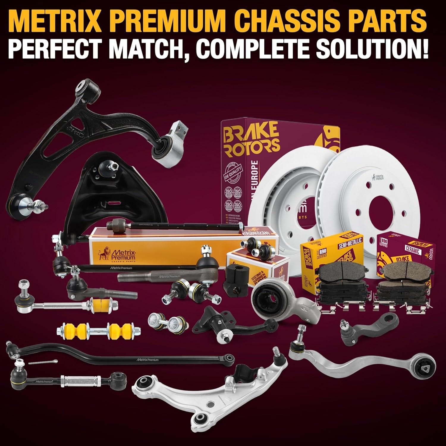 2007-2009 Metrix Premium Chassis 2 PC Front Outer Tie Rod End Kit for 2009 T