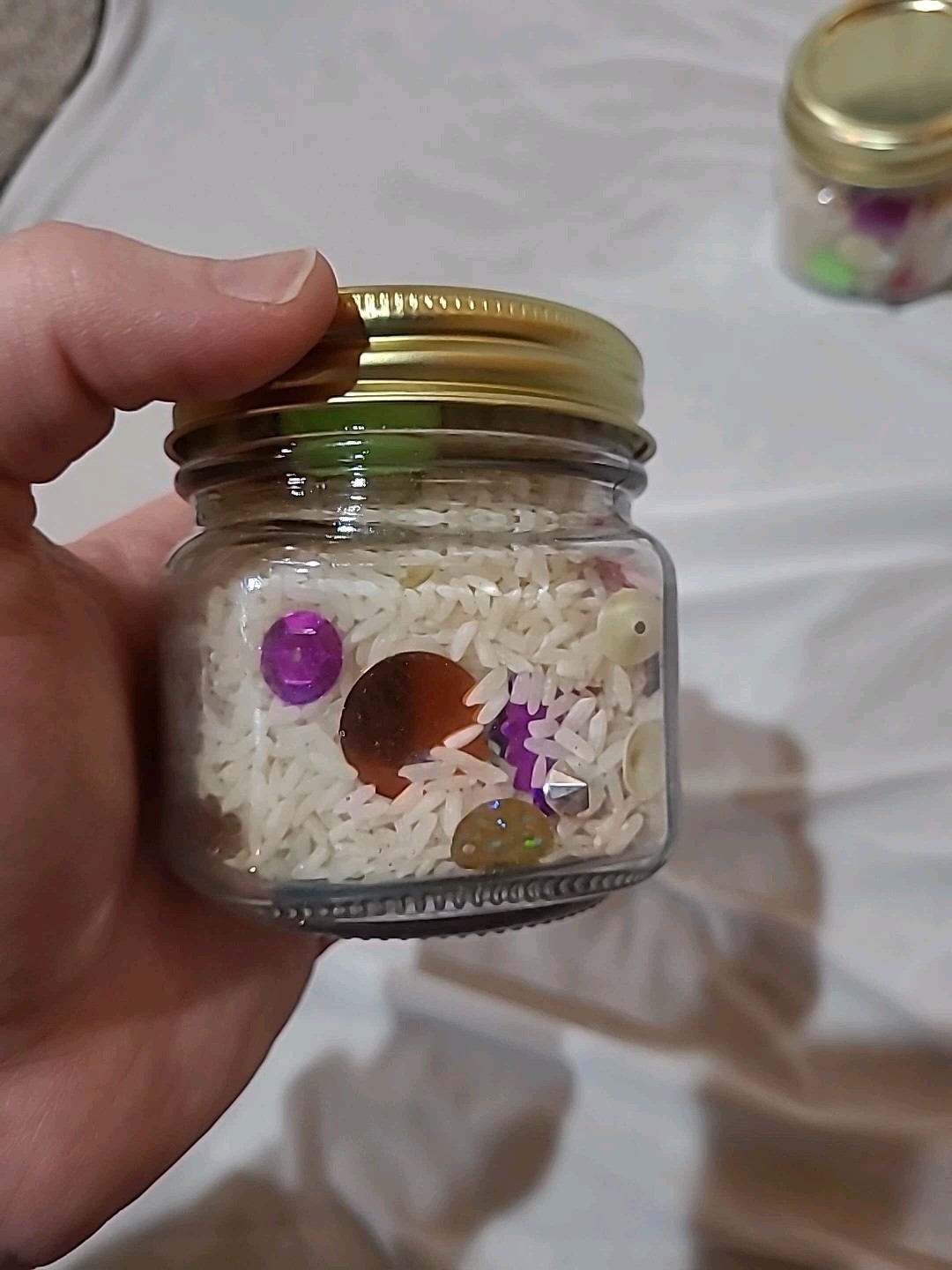 2 Pack of Homemade Sensory “I Spy” Jars