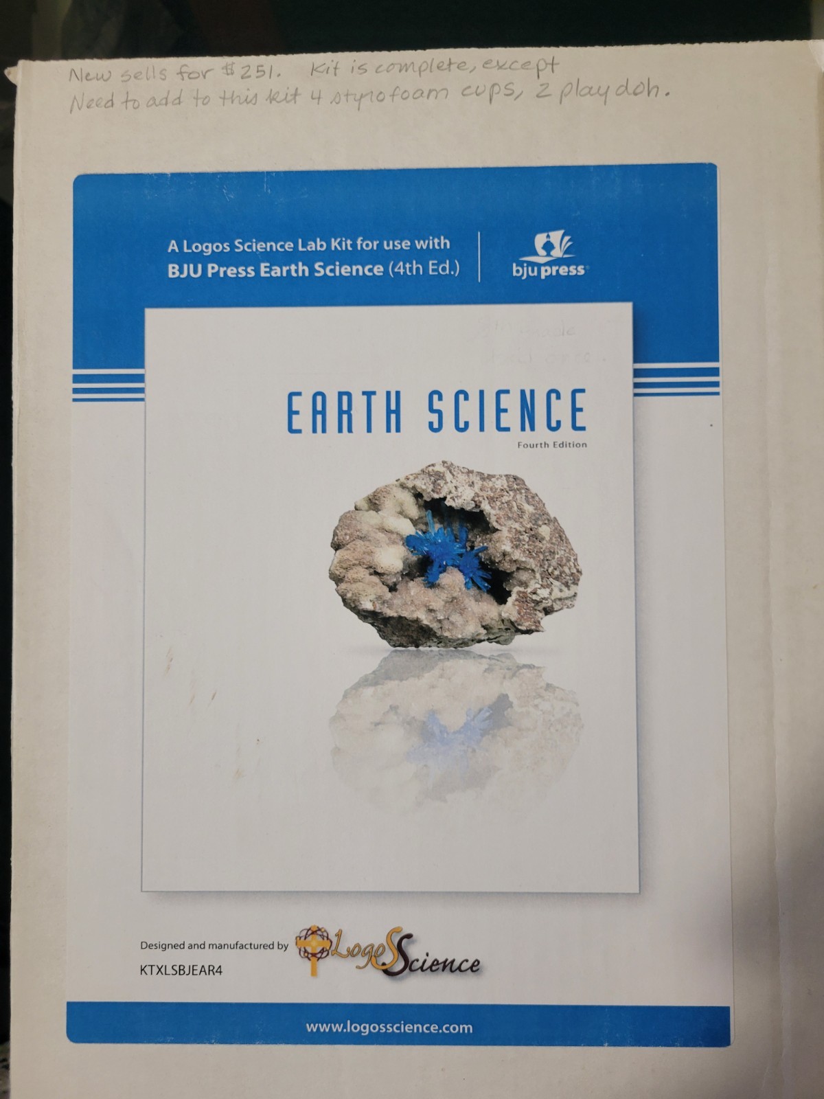 Lab kit for Earth Science use with BJU Press, by Logos Science