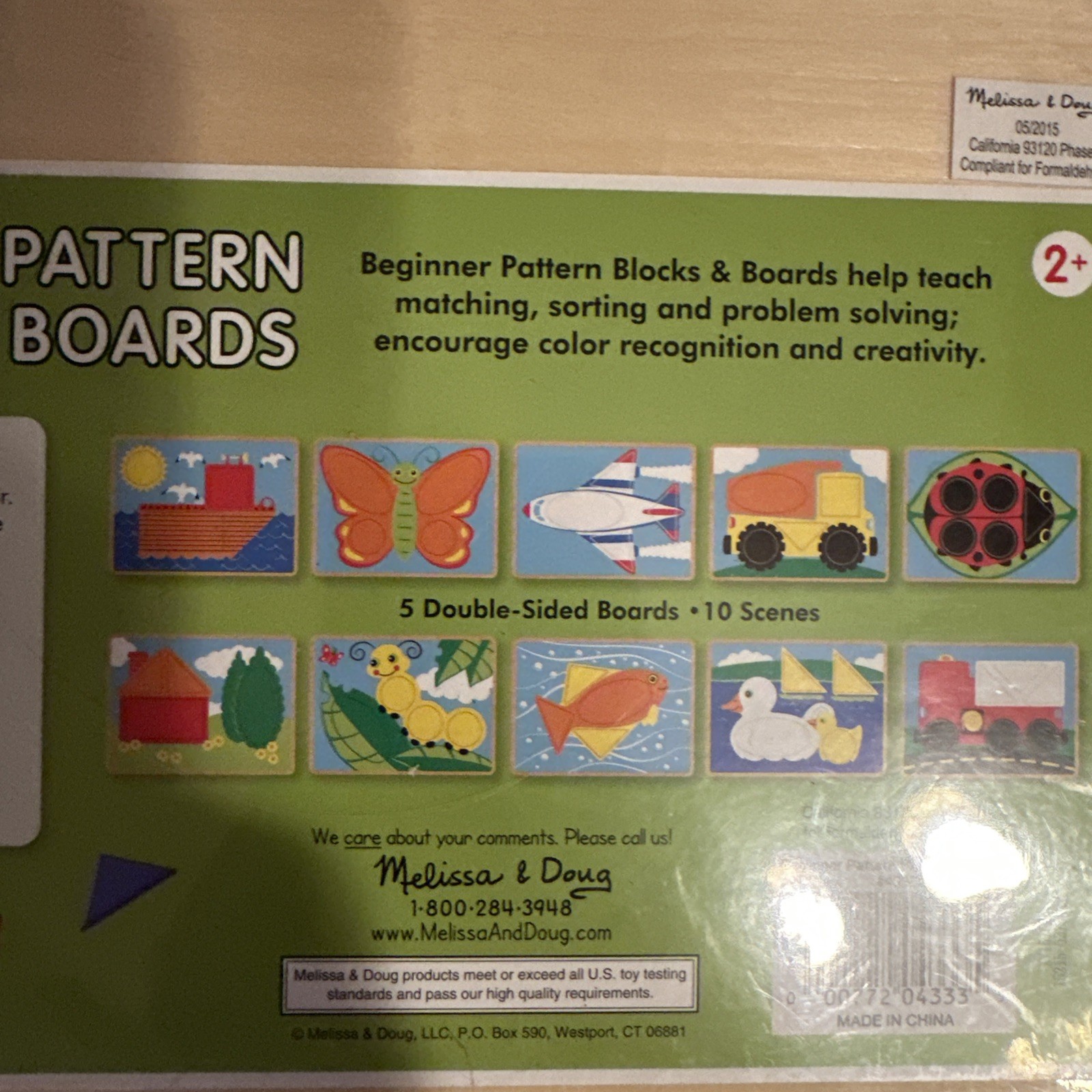 NEW MELISSA & DOUG BEGINNER PATTERN BLOCKS AND BOARDS NIP SEALED!